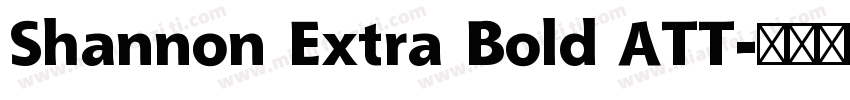 Shannon Extra Bold ATT字体转换